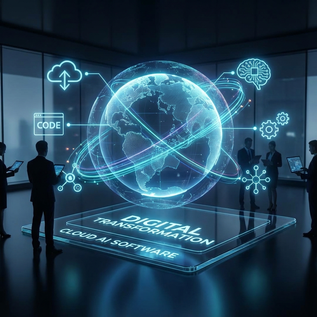 Technology and digital transformation concept